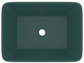 Chiuveta de baie lux, verde inchis mat, 41x30x12 cm, ceramica matte dark green