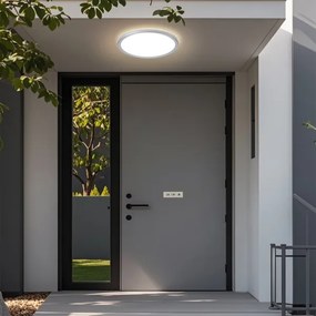 Brilagi - Plafonieră LED ULTRA SLIM pentru baie, 24 W, 230 V, Ø 42 cm, argintiu, IP54