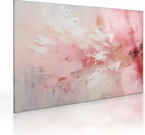 Tablou pe sticlă - Abstract roz (70x50 cm)