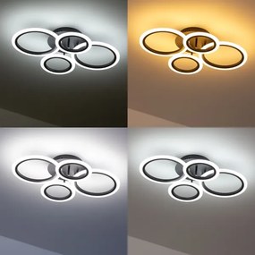 Lustră LED dimabilă aplicată Brilagi ORBITS LED/50W/230V 3000-6500K antracit + telecomandă