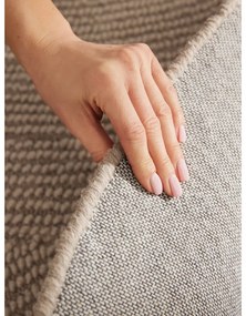 Covor bej țesut manual rotund din lână ø 120 cm Eleni Light Beige – Hanse Home