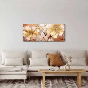 Tablou - Flori de aur (120x50 cm)