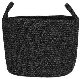 TEMPO-KONDELA TIAGON, coş tricotat, negru, 30x26 cm