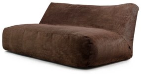 Fotoliu bean bag maro închis cu tapițerie din catifea reiată Sofa Tube 190 – SLOWDOWN