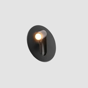 Aplica cu reader LED directionabil stil minimalist TIMIT negru