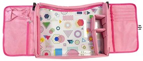Masa portabila de copii, cu buzunare, pentru masina, pink
