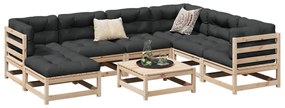 3299556 vidaXL Set canapea de grădină cu perne, 8 piese, lemn masiv de pin