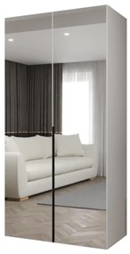 Dulap de haine 100 cm Alice 3 (alb + Negru). 1126203