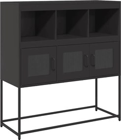 vidaXL Dulap, negru, 100,5x39x107 cm, oțel laminat la rece