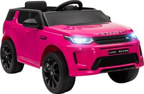 AIYAPLAY Mașină Electrică Copii cu Licență Land Rover Discovery, cu Faruri, Claxon și Centură, din Plastic și Metal, 106x65,5x51 cm, Roz | Aosom Romania