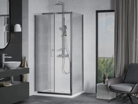 Mexen Apia cabina de duș glisantă 120 x 90 cm, transparent, crom + cădiță plată - 840-120-090-01-00-4010
