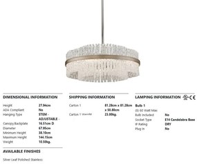 Candelabru LUX CHIME, design elegant, cu 8 surse de lumina