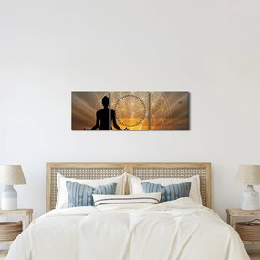 Tablou cu meditație (cu ceas) (90x30 cm)