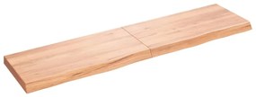 363711 vidaXL Raft de perete maro deschis 160x40x(2-6) cm lemn stejar tratat