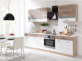 Set bucatarie ECONO A, carcasa stejar sonoma/fronturi stejar san remo