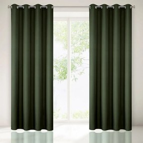 Draperii decorative pentru dormitor verde închis Lungime: 250 cm