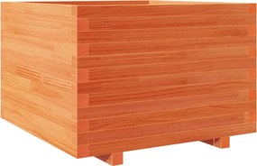 vidaXL Jardinieră grădină, maro ceruit, 70x70x49,5 cm, lemn masiv pin