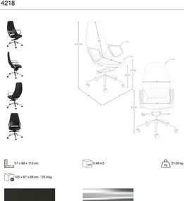 Scaun de birou modern piele sintetica Black