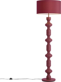 Lampă de podea retro prună cu abajur din material textil 160 cm - Captain