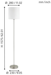 Lampadar Eglo 95164 PASTERI 1xE27/60W/230V