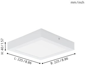 Eglo 78202 - Plafonieră LED FUEVA LED/16,5W/230V