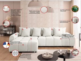 Colțar alb (cu colț pe partea stângă/cu șezlong) Albane – Ropez