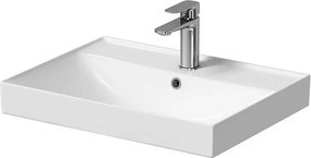 Lavoar incastrat dreptunghiular alb mat Cersanit Larga Rocklite 60 cm