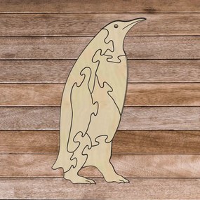 Puzzle educativ Montessori din lemn Pinguin | TUKY
