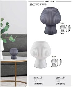Veioza/Lampa de masa decorativa, Vinelle alb
