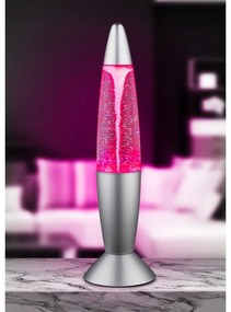 Veioza decorativa, gri argintiu din plastic cu efect de vartej in interior MAGMA 28019 GL