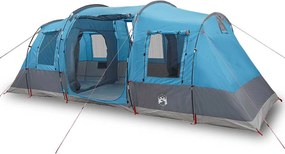 vidaXL Cort de camping tunel pentru 4 persoane, albastru, impermeabil