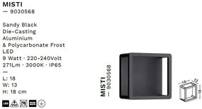 Aplica LED iluminat exterior modern IP65 MISTI