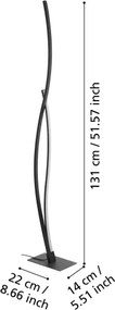 Eglo 901803 - Lampadar LED GRISOLIA LED/20W/230V negru