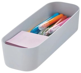 Cutie pentru depozitare iDesign Eco Bin, 27,43 x 9,14 cm, gri