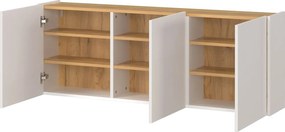 Dulap crem cu aspect de lemn de stejar suspendat 138x52x25 cm Libbiano – Germania