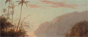 Tablou - Camille Pissarro, A creek in st. Thomas (Virgin Islands), reproducere (120x50 cm)