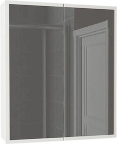Dulap de baie KAYLA, alb, PAL melaminat, cu 2 usi, 60x17x78 cm