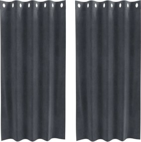 vidaXL Perdele opace 2 pcs Gri deschis 140 x 175 cm Catifea