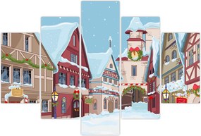 Tablou - Stradă de iarnă (150x105 cm)