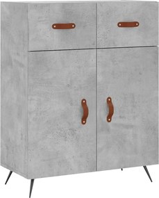 vidaXL Dulap, gri beton, 69,5x34x90 cm, lemn compozit