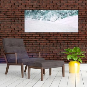 Tablou - Turcoaz abstractizare (120x50 cm)