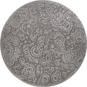 Masuta auxiliara design unicat Alcasar 50cm, argintiu antic