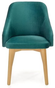 Scaun Toledo 2 velvet verde/stejar miere Monolith 37