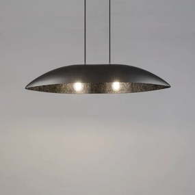 Lustră pe cablu GONDOLA 2xE27/60W/230V argintiu/negru