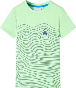 vidaXL Tricou pentru copii, verde neon, 128