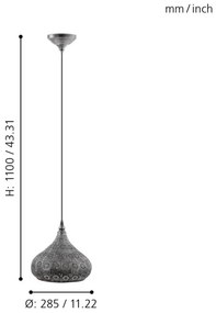 Pendul Eglo 49714 MELILLA 1xE27/60W