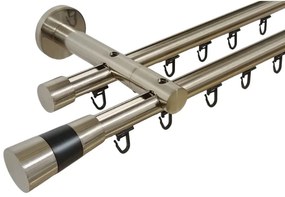 Galerie dubla PRINDERE PERETE suport universal TEAVA PROFIL -VALEO /19 -INOX (Alege marime: 200 cm)