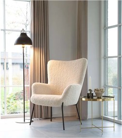 Fotoliu crem cu tapițerie din blană artificială Glasgow – Bonami Essentials