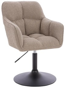 HR550N Scaun Latte Boucle cu Bază Neagră