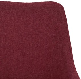 Scaune de bucatarie pivotante, 2 buc., rosu vin, textil 2, Bordo